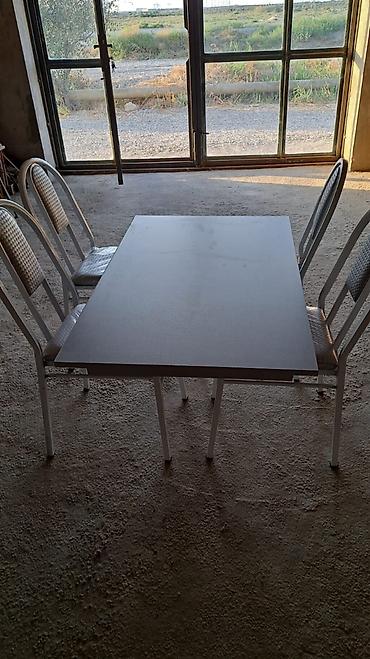 Bağ, çöl mebeli: Yeni, Kvadrat masa, 9 stul, Açılmayan, Stullar ilə, Metal, Azərbaycan — 8