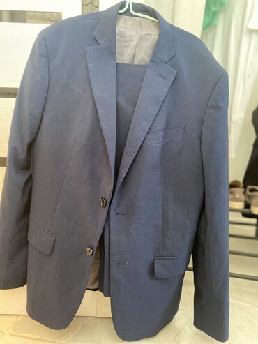 Костюмы: Мужской костюм, XL (EU 42), Mango, Б/у, цвет - Синий, Самовывоз