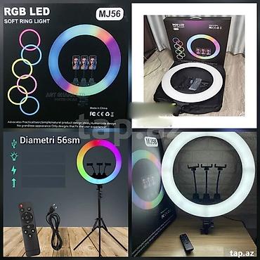 sade telefonlar: RGB LED Soft Ring Light MJ56 - Diametri: 56 sm - RGB rəng palitrası — 1