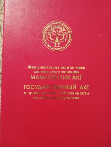 земельный участок балыкчы: 4 соток, Для строительства, Красная книга, Тех паспорт