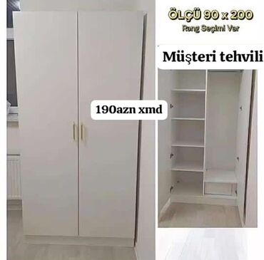 Çarpayılar: Açılan, 2 qapılı Düz dolab, Qarderob, paltar dolabı