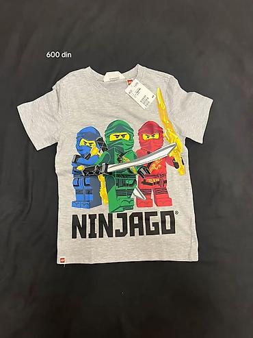 vdr patike: Dečija kratka majica sa motivom LEGO Ninjago. - Boja: siva melanž - — 1