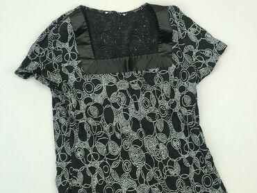 czarne bluzki koronkowe ze stójką: Blouse, S (EU 36), condition - Very good