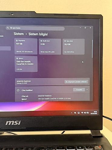 MSI: MSI Cyborg 15 A13VF oyun noutbuku - Model: MSI Cyborg 15 A13VF - — 1