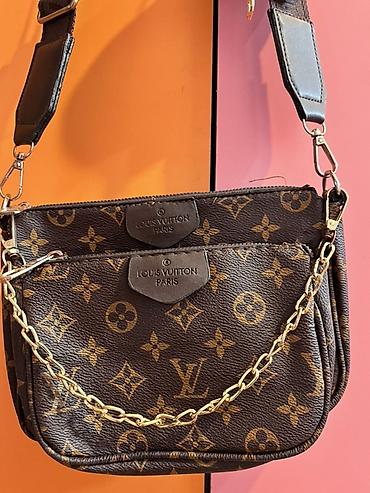 asus canta: Louis Vuitton monoqram dizaynlı çoxhissəli çiyin çantası seti - — 2