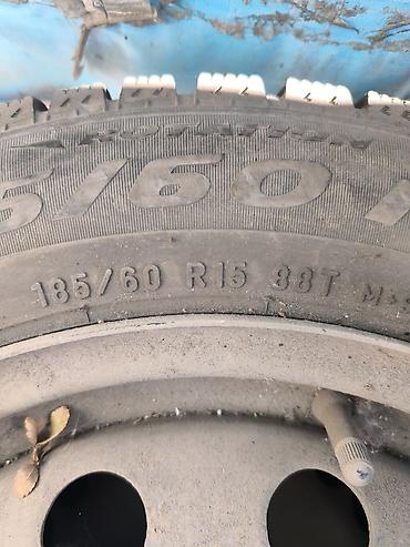 Колеса в сборе 185 / 60 / R 15, Зимняя шипованная, Б/у, Комплект, Легковые, Железные at lalafo.kg Колеса в сборе 185 / 60 / R 15, Зимняя шипованная, Б/у, Комплект, Легковые, Железные