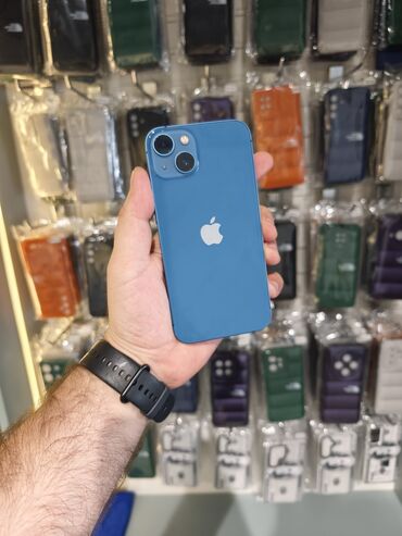 Apple iPhone: IPhone 13, 128 GB, Blue Titanium, Zəmanət, Simsiz şarj, Face ID