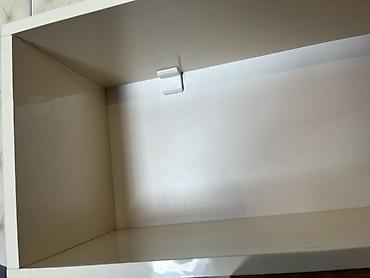taxta tavan modelleri: Ağ rəngli divar asma rəf - Material: MDF/laminat tipli taxta panel - — 3