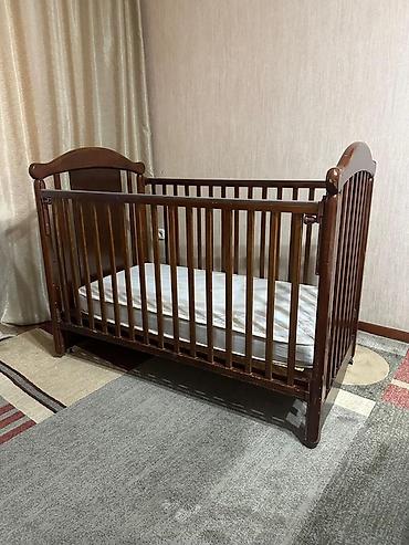 rant flex: Продаю детскую деревянную кроватку (приставную) с матрасом — 1