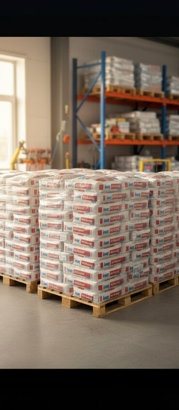 штыкатурка: Сухая строительная смесь Knauf Rotband в мешках. Подходит для