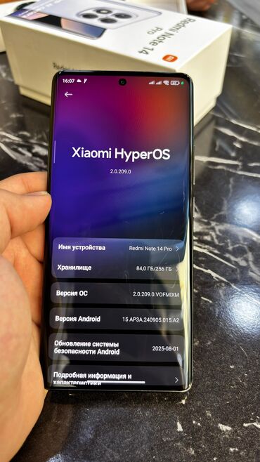 zte axon 40 ultra qiymeti: Redmi Note 14 Pro, 256 GB, rəng - Qara, Zəmanət, Sensor, Barmaq izi