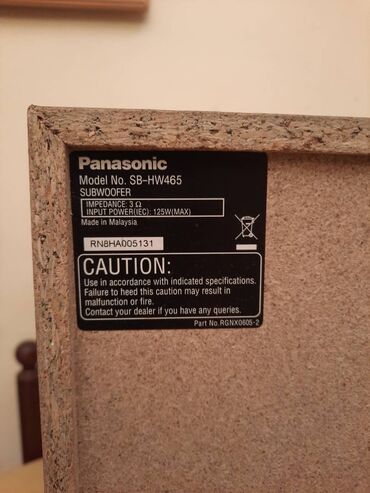 Zvučnici i stereo sistemi: Subwoofer zucnik Panasonic vufer

Ispravan — 12