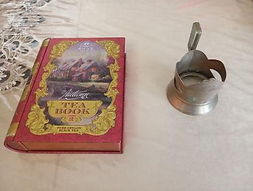 Qab-qacaq və mətbəx ləvazimatları: Çay dəsti, rəng - Qızılı, Metal — 1