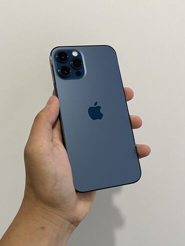 Apple iPhone: IPhone 12 Pro, Б/у, 128 ГБ, Синий, Чехол, 74 %