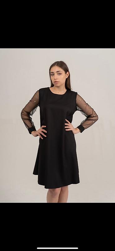 карточка: Вечернее платье, А-силуэт, С рукавами, Камни, S, M, L — 2