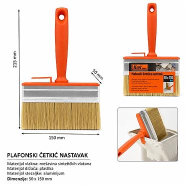 KMT Plastična drška tip strugač – plafonski četkić nastavak 50 × 150