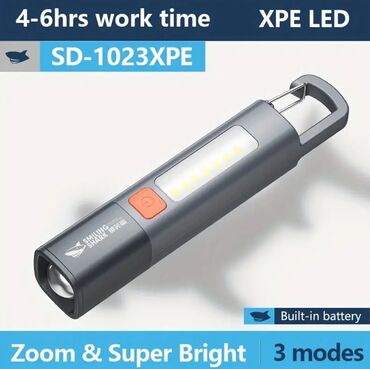 инфракрасный лампа: Смайлинг Акула SD1023 LED Фонарик XPE Супер Яркий Фонарик с Крючком
