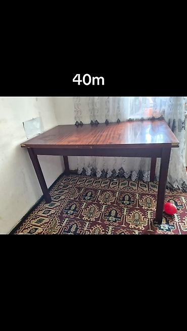 ucuz tul perdeler: Yemək/Qonaq masası – taxta, klassik dizayn. - Dördkünc forma, geniş — 1