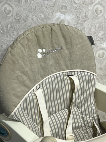 Yemək masaları, oturacaqları: MAMALOVE uşaq yemək stulu - Rəng: bej/krem - Yumşaq arxa hissə və — 5