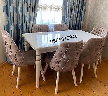 kreslo gence: Qonaq otağı üçün, Yeni, Açılan, Dördbucaq masa, 6 stul — 7