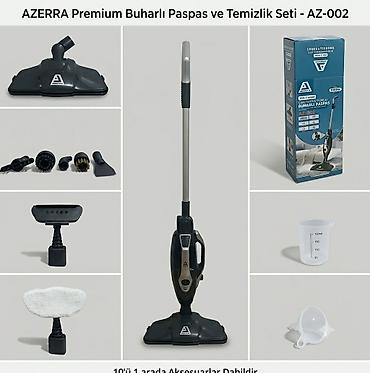 hamam asılqan: AZERRA Premium Buharlı Paspas və Təmizlik Seti – AZ-002 - 1500W güc - — 1