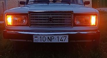 VAZ (LADA): VAZ 2107 sedan - Kuzov: klassik, ağ rəng - Ön hissə: xrom radiator — 8