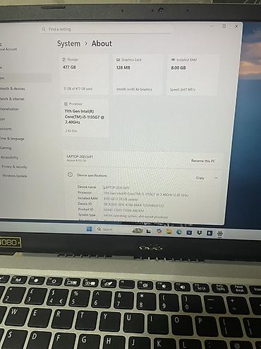 acer noutbuklar: Acer Aspire 3 noutbuku Batareya sağlamlığı 92 % (şəkildə var) — 6