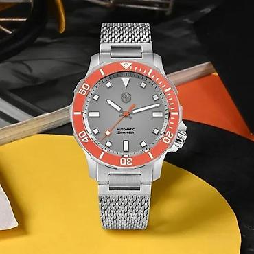 Ručni satovi: San Martin SN085-B - 39.5mm - Siva - Seiko Automatik SN35 — 5