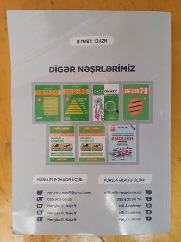 Kitablar, jurnallar, CD, DVD: Salam Aleykum ingilis dili 250 sınaq Nərgic R.Nəcəf .Yenidir istifadə