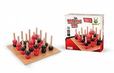 igrice za decu: Drvena edukativna igra TIC TAC TOE – 3D Klasična igra u novom — 1