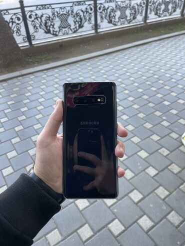 Samsung: Samsung Galaxy S10 Plus, 128 GB, rəng - Qara, Zəmanət, İki sim kartlı