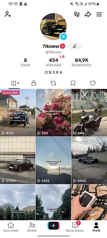 авто в аренду под такси: Xidmət: TikTok səhifəsinin tanıdılması və kontent nümunələri endirim — 1