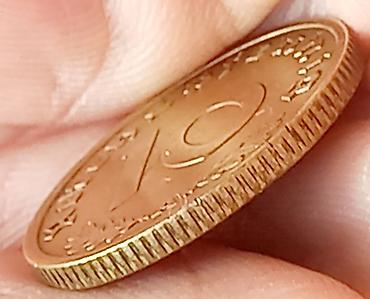 bronza: 10 Reyxsmark, 1938 il, Latun, Vəziyyəti: Yaxşı — 3