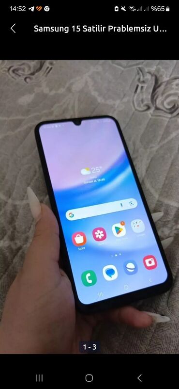 telefon nomreler: Samsung Galaxy A15, 128 GB, Sənədlərlə, Zəmanət, İki sim kartlı