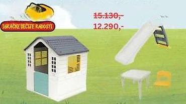 namestaj m: Set za dvorište za decu – kućica, tobogan i baštenski sto sa 2 — 7