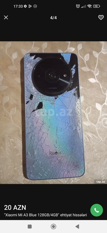 сколько стоит использованный айфон 11: Xiaomi A3, 128 ГБ, цвет - Голубой, 
 Отпечаток пальца, Две SIM карты