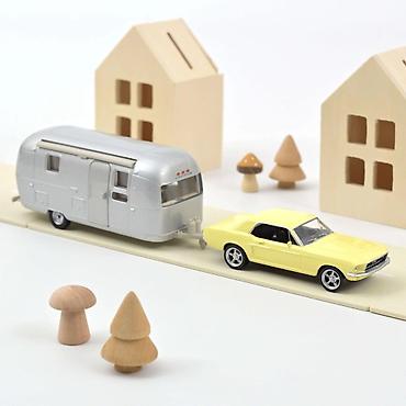 prikolice za bicikle: 🚗 Ford Mustang 1968 Yellow & Airstream Caravan – Norev Jet-Car — 1