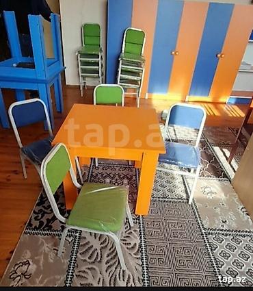masaustu dest: Mətbəx üçün, Yeni, Açılmayan, Dördbucaq masa, 4 stul — 5