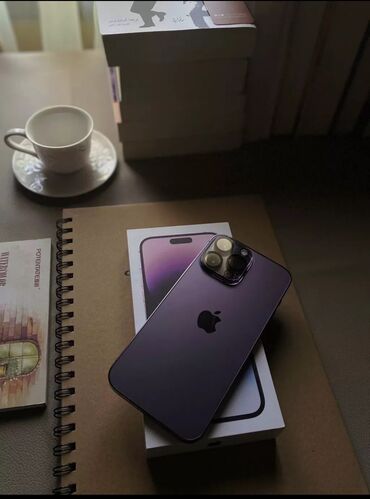 купить плату на айфон 5s: IPhone 14 Pro Max, Колдонулган, 256 ГБ, Deep Purple, Заряддоочу түзүлүш, Кабель, 87 %