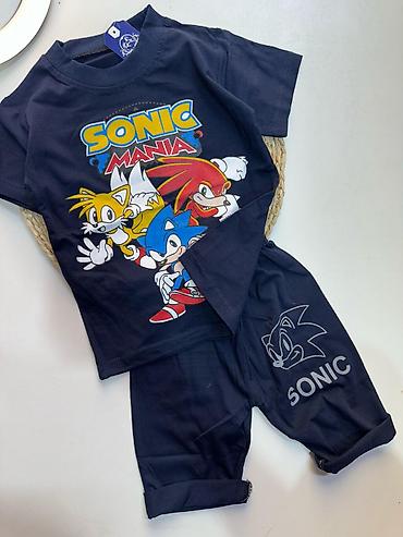 Комплекты одежды: Uşaq yay dəsti – köynək və şort - Mövzu: Sonic Mania və “Keep Vigour” — 2