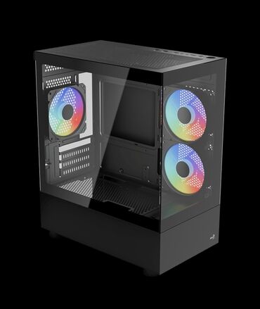 корпус комп: Корпус ПК, Новый, AeroCool, цвет - Черный