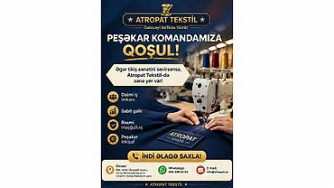dərzi iş: 🌟 ATROPAT TEKSTİL 🌟 Səhəsində peşəkar, keyfiyyətli istehsalata önəm — 1