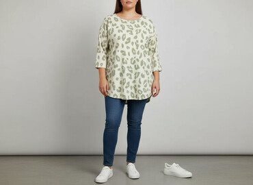 elegancka tunika plus size: Tunika damska, rozmiar XL