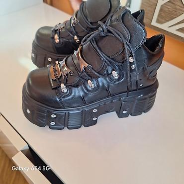 lak botinkalar: Newroker Qara platformalı unisex ayaqqabı/boots - Stil — 2