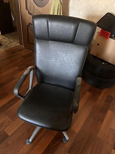 oyun rul seti: Qara ofis kreslosu - Ergonomik yüksək bel: baş və bel hissəsini — 1