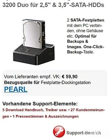 Doking stanice: USB dok stanica za HDD/SSD – za 2.5" i 3.5" SATA diskove, Duo - — 3