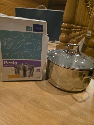 бочки нержавейка пищевая: Qazan, rəng - Gümüşü, Paslanmayan polad, 22 sm