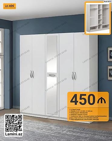 generator az: 5 qapılı şkaf – Kod: 6972 - Ölçülər: Dərinlik 47 sm × Hündürlük 200 — 1