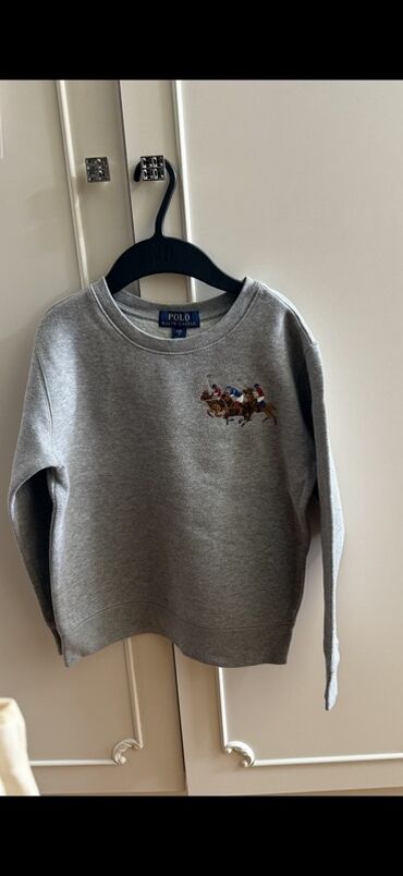 детский спортивный костюм из плащевки: Polo Ralph Lauren uşaq sviteri 6-7 yasha - Rəng: boz (melanj) - Model