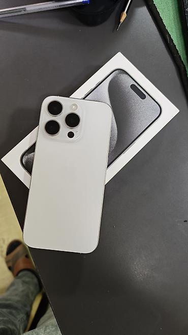 буу принтер: IPhone 15 Pro, Колдонулган, 256 ГБ, Күмүш, Куту, Бөлүп төлөө менен, 84 % — 2